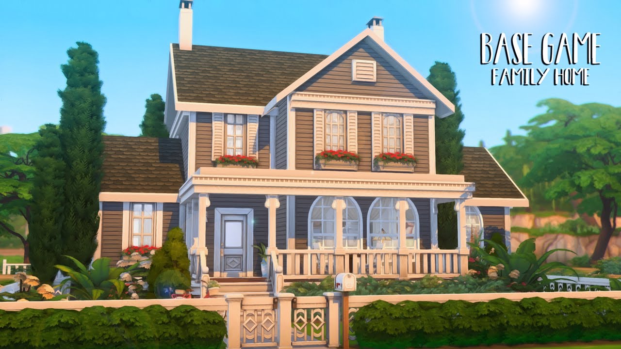Base Game Family Home 🏡 // SIms 4 Speed Build