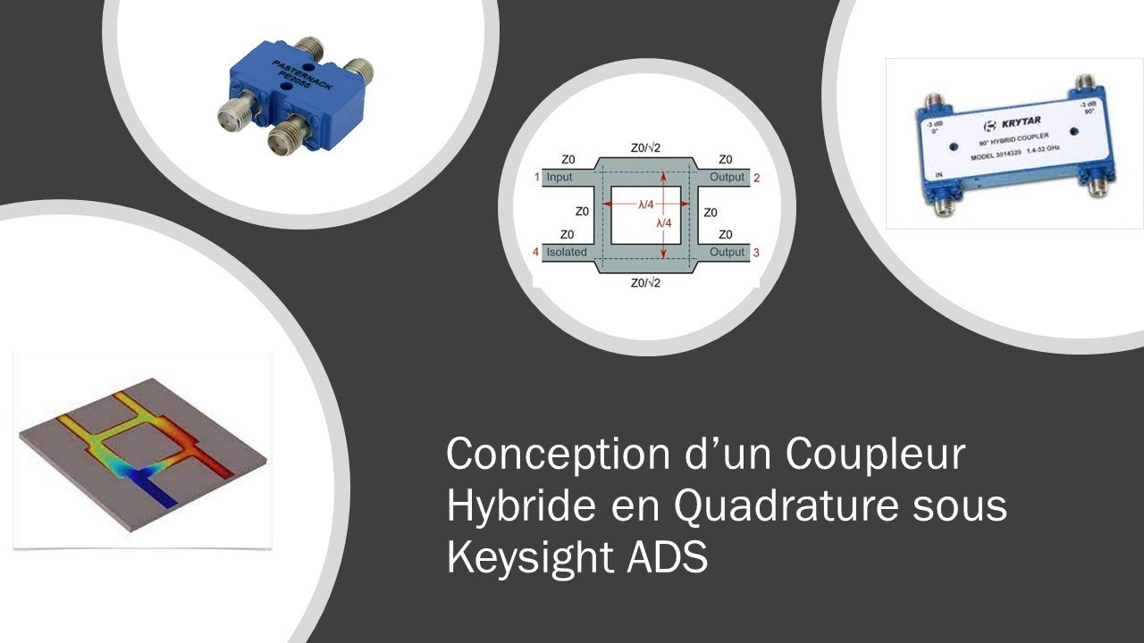 Conception d'un Coupleur hybride en quadrature en technologie micro-ruban (Hybrid Coupler Design)