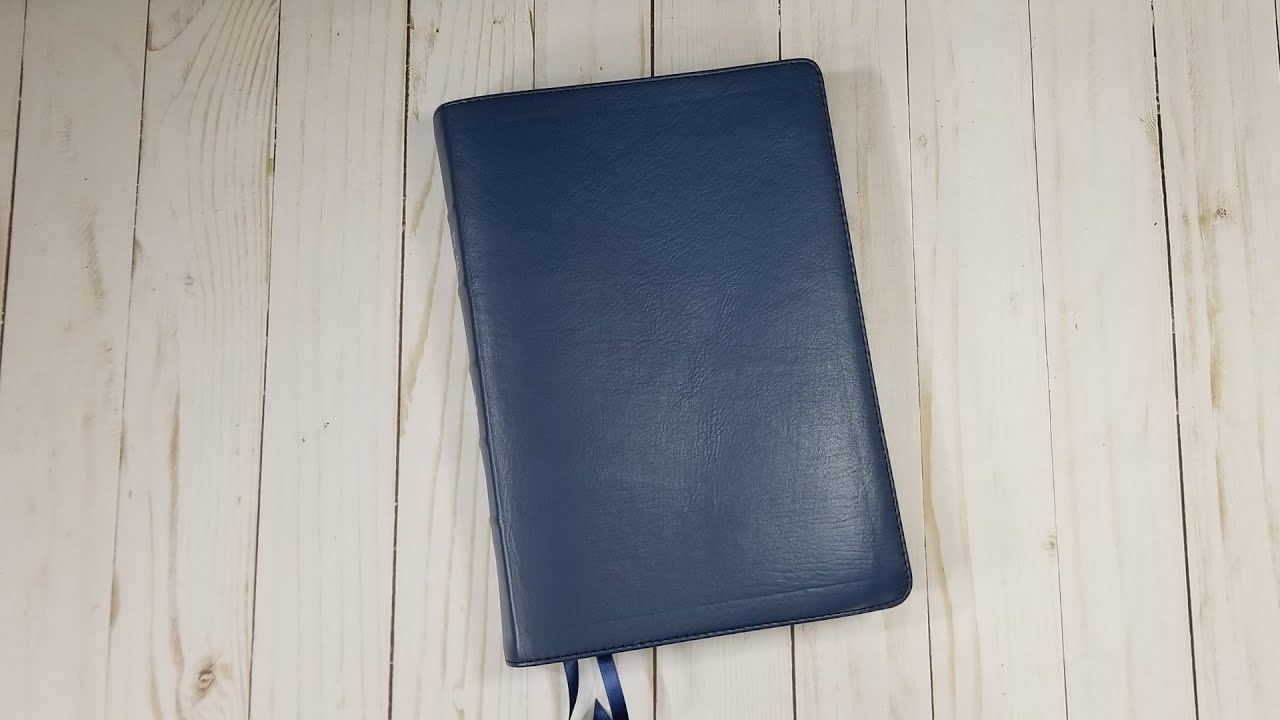 CBP Large Print Text in Blue Ironed Calfskin