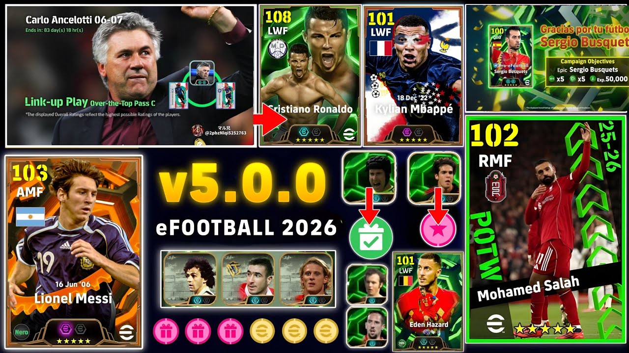 eFootball&trade; 2026: новое обновление! Бесплатный эпичный 😍 новый контракт на номинацию, бонусный бон...