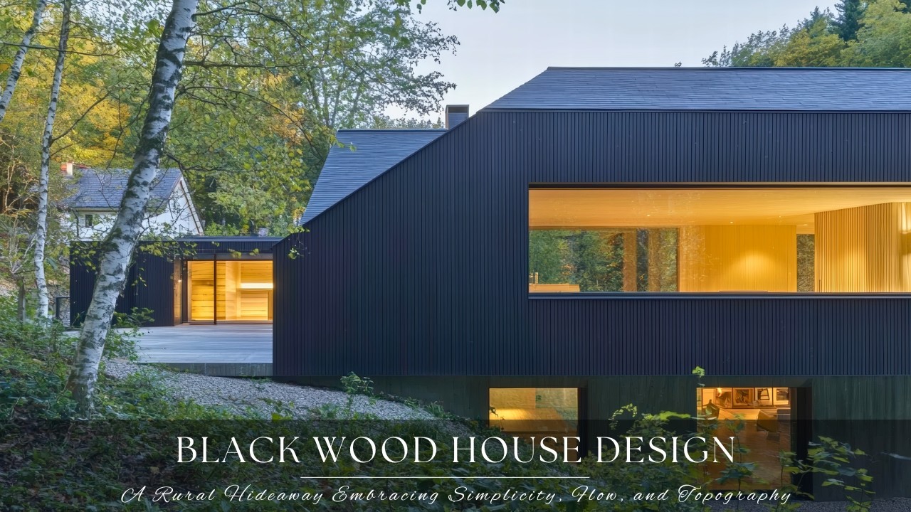 Black Wood House Design A Rural Hideaway Embracing Simplicity, Flow, and Topography