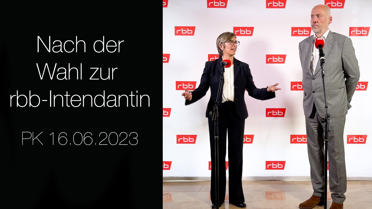 Nach der Wahl von Ulrike Demmer zur rbb-Intendantin - Pressekonferenz am 16.06.2023