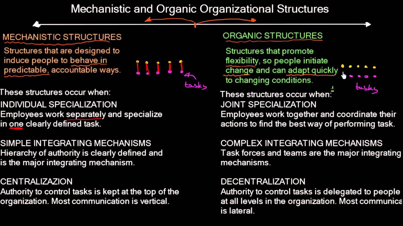 Mechanistic and Organic structure | Organizational Design | MeanThat