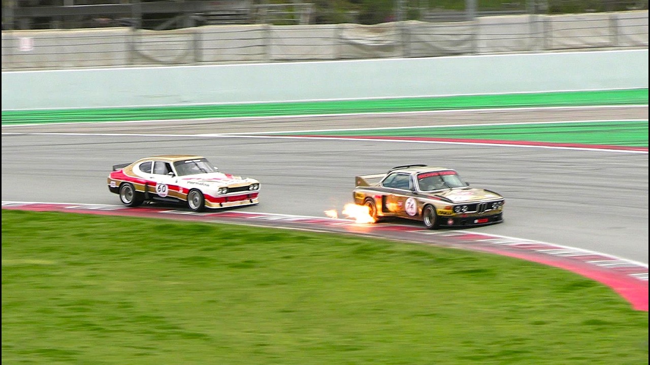 Epic Battle BMW 3.0 CSL VS Ford Capri 3100 RS HTC - S. Glaser Espiritu de Montjuic 2026 ! [HD]