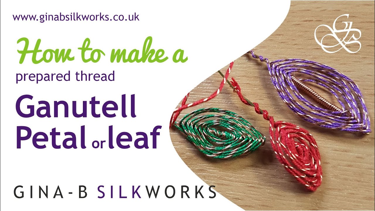 How to make a prepared thread ganutell petal or leaf - ganutell flower making technique