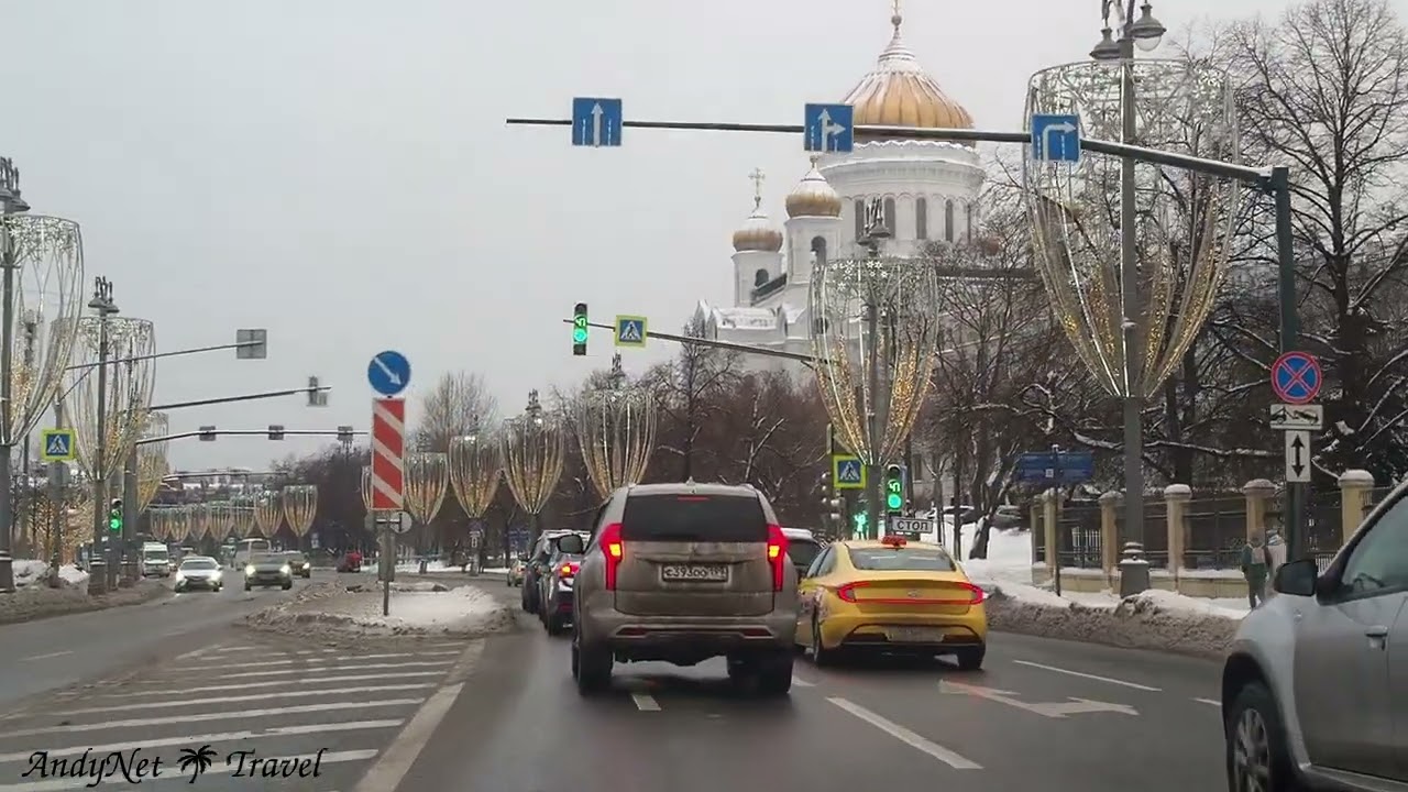 За рулём по зимней Москве... от Лубянки до Хамовников 28.01.2024 // AndyNet Travel