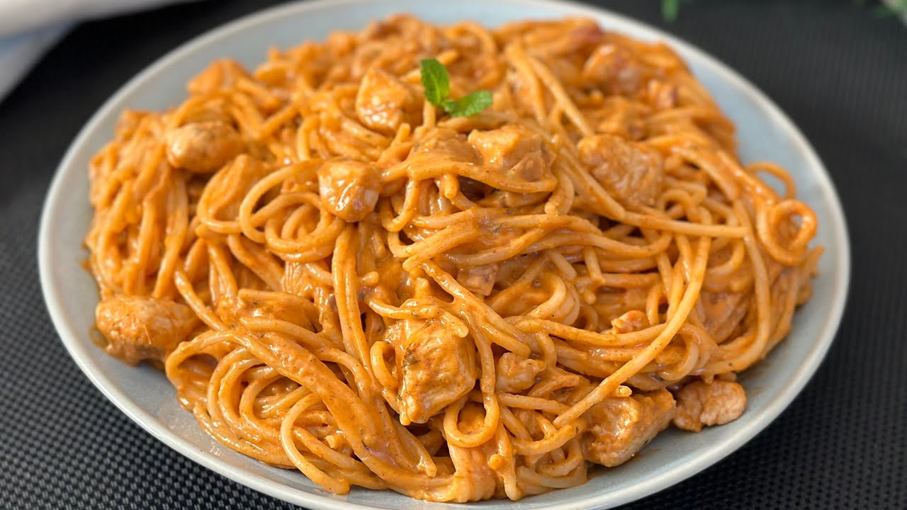 one pot pasta au poulet  باستا الدجاج بقدر واحد