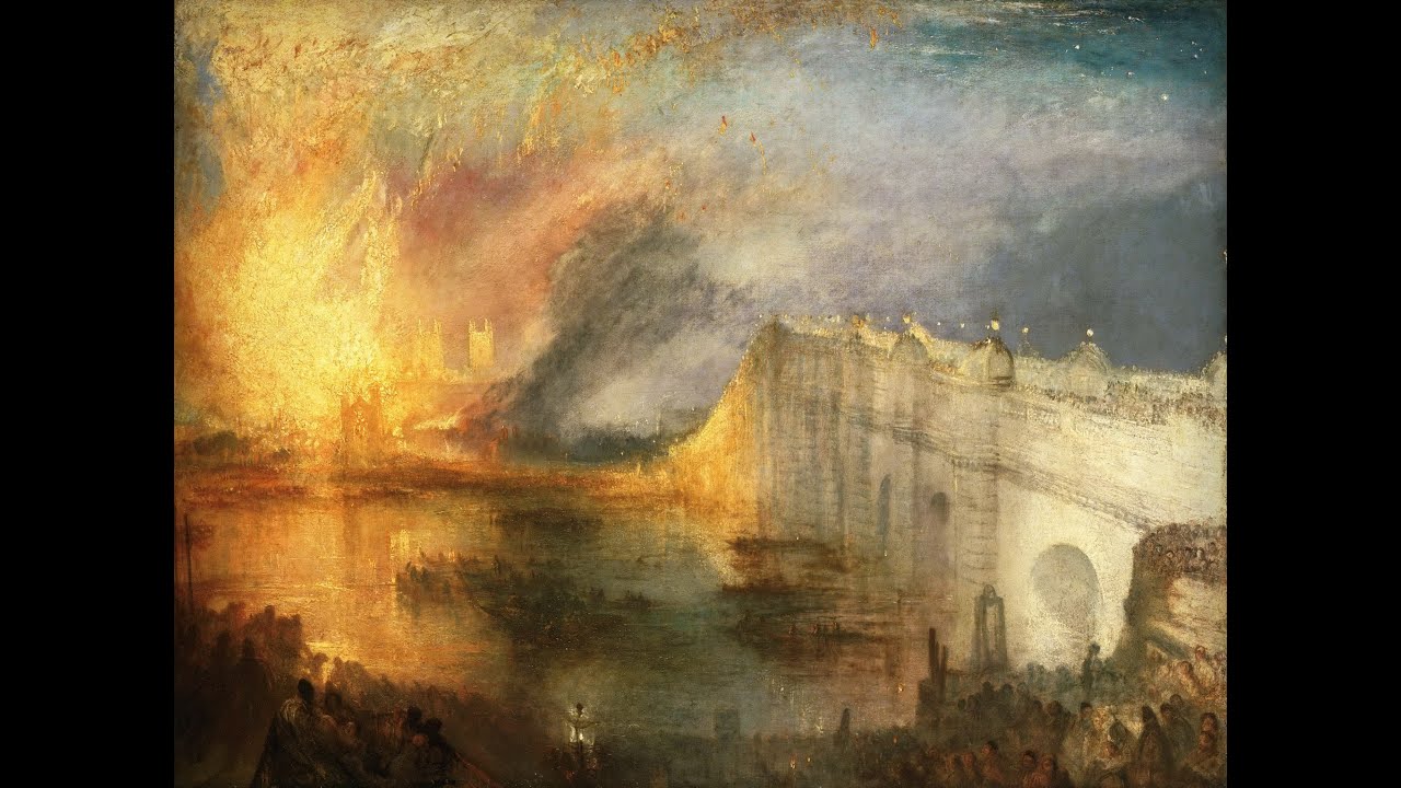 Broken Brush - The Burning of the Houses of Lords and Commons[Joseph Mallord William Turner,1834-35]