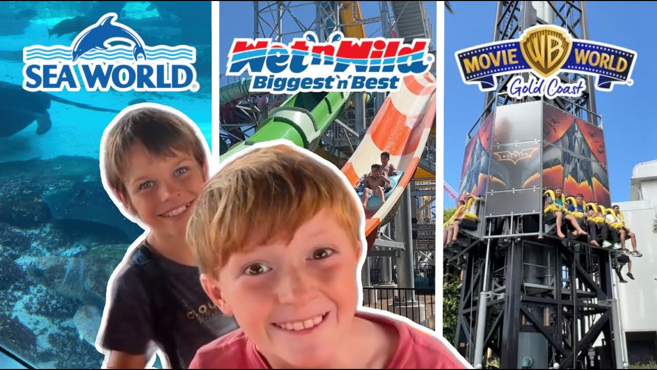 3 парка, 2 семьи, 1 грандиозное приключение с Gold Coast Pass! Sea World, Wet'n'Wild и Movie World