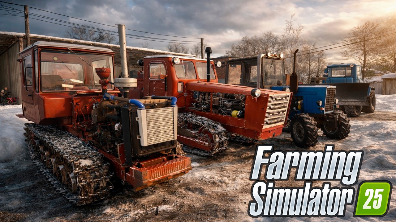 КУПИЛ МНОГО ЗАБРОШЕННОЙ ТЕХНИКИ! ПОДНИМАЕМ КОЛХОЗ С КОЛЕН 1#! FARMING SIMULATOR-25