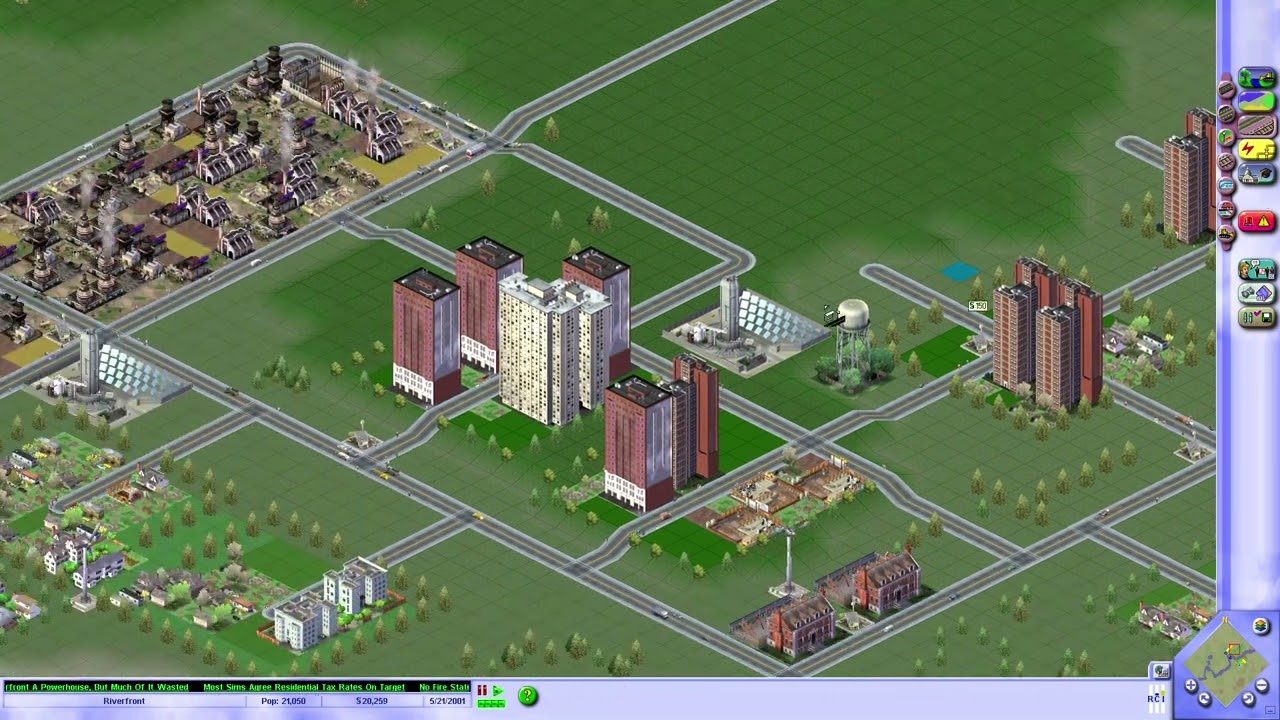 SimCity 3000 Unlimited - Starter Towns: Riverfront [Part 1] (no commentary)