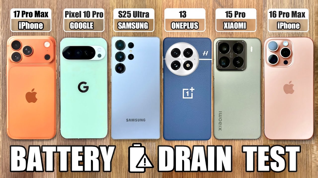 iPhone 17 Pro Max против Samsung S25 Ultra / Xiaomi 15 Pro / Pixel 10 Pro XL — ТЕСТ НА РАЗРЯД БАТ...