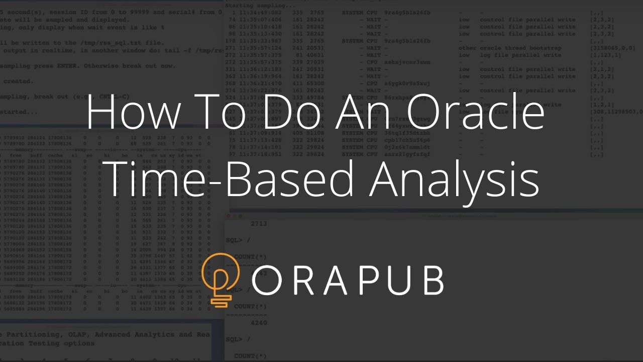 OraPub | How To Do An Oracle Time-Based Analysis