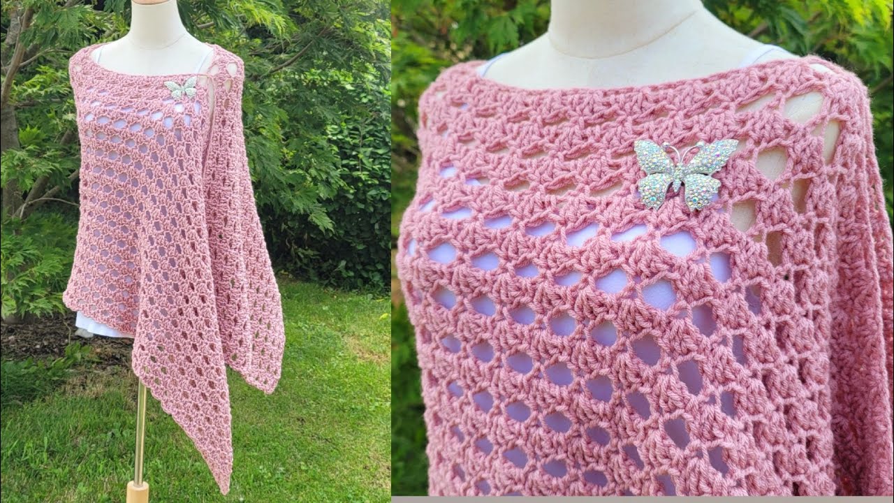 Quick and Easy Crochet Poncho Top Wrap | Easy Crochet Tutorial | Bag O Day Crochet