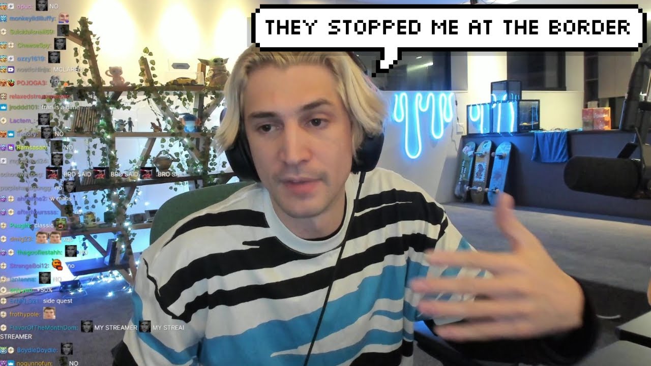 xQc was stopped at the border because of his allegations