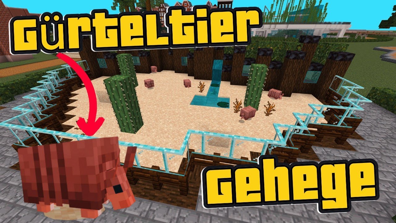 Minecraft | Wir bauen ein G&uuml;rteltier Gehege | Minecraft Tierpark