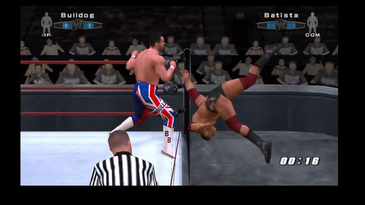 british bulldog vs batista wwe smackdown vs raw 2006
