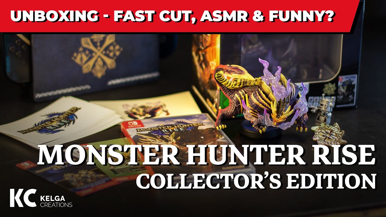 UNBOXING Monster Hunter Rise Collector’s Edition 【FAST CUT, ASMR & FUNNY?】