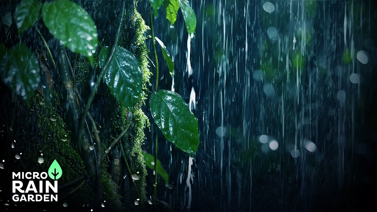 Stop Insomnia Tonight 🌧️ Powerful Jungle Rain & White Noise · 10 Hours