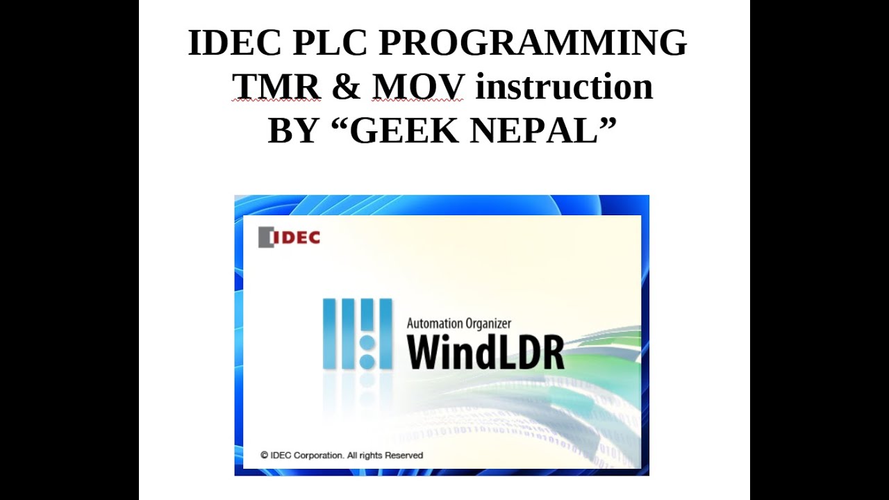 3 Idec Plc Programming WindLDR Timer & Move Instruction