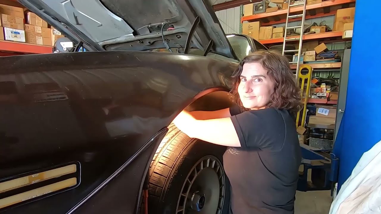 Elana Scherr installing our Hotchkis/Fox Shocks on her 1981 Pontiac Trans Am!