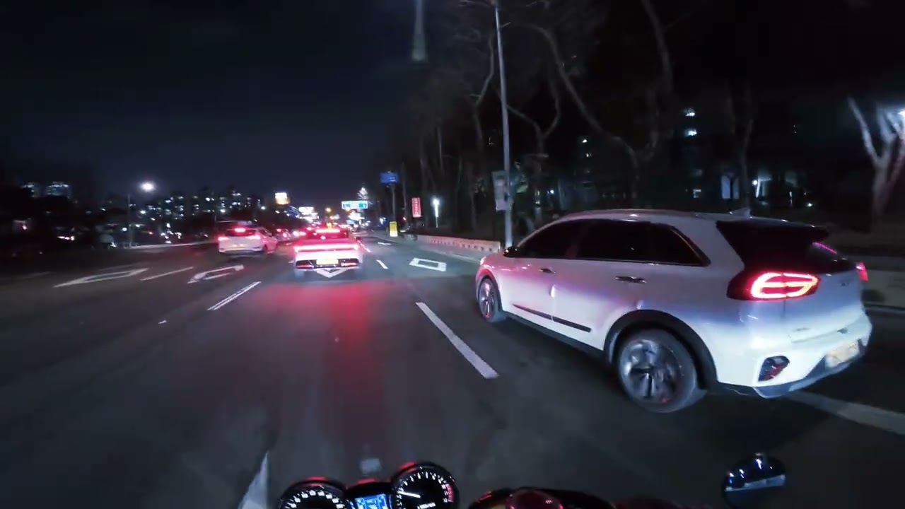 [260109] kawasaki z900rs night ride yoshimura slip-on sound 만수시장 - 하이웨이셀프주유소