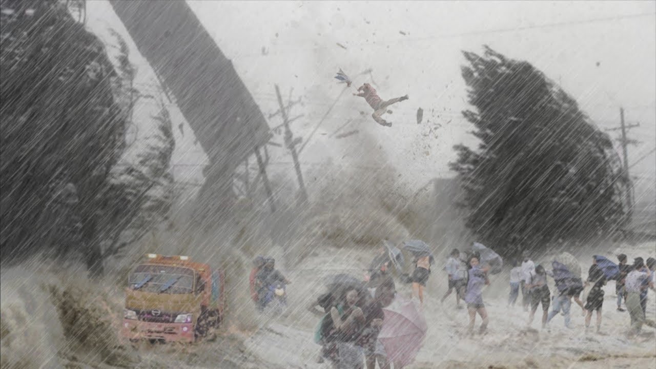 Giant Hurricane Devastated Indonesia! The Largest Rainstorm Ever Hits Rural Indonesia