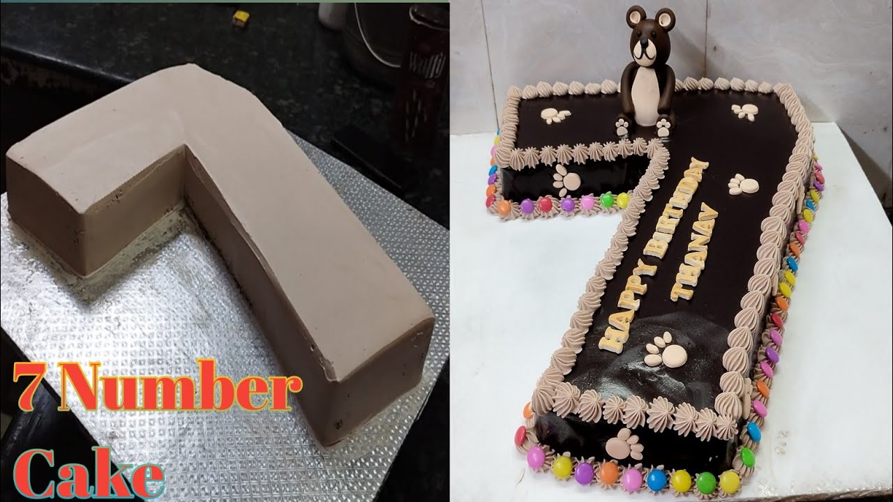 Number 7 Cake Design Ideas| Number 7 Chocolate Cake