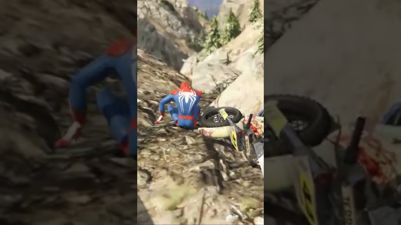 Spider-Man off-road stunts #ragdolls #gta #epicragdolls #spiderman #crazyragdolls #gtav