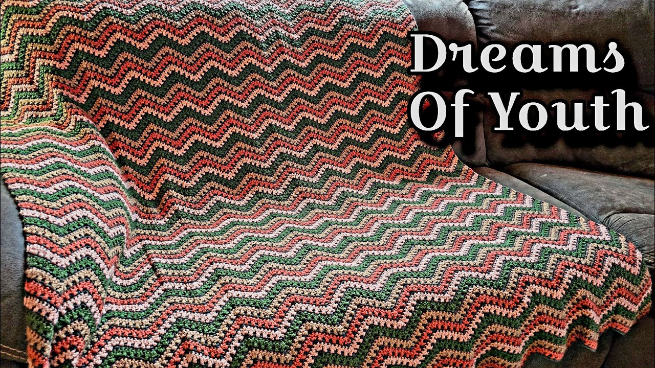SUPER EASY Cross Double Crochet Chevron For Blanket or Scarfs - Tutorial
