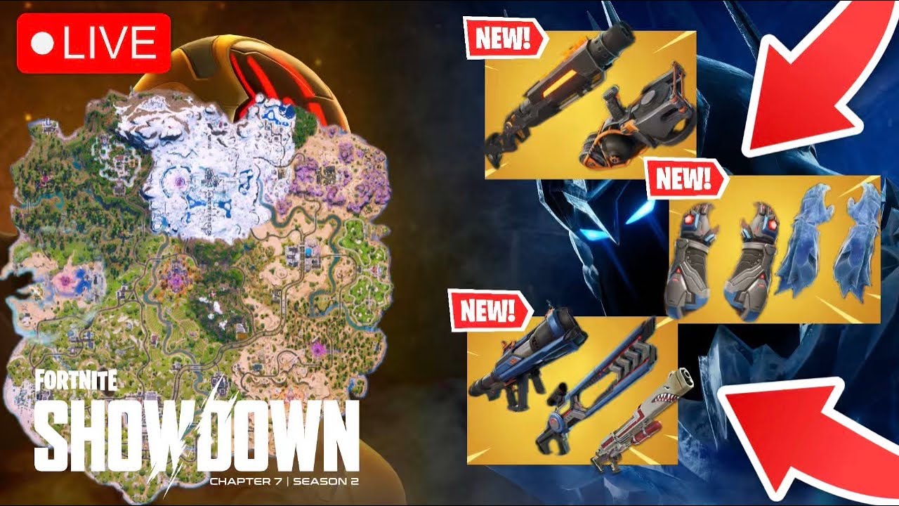 🔴LIVE! - FORTNITE *SHOWDOWN* IS HERE! (NEW BATTLE PASS, NEW RIVALS, AND MORE) CHAPTER 7 SEASON 2