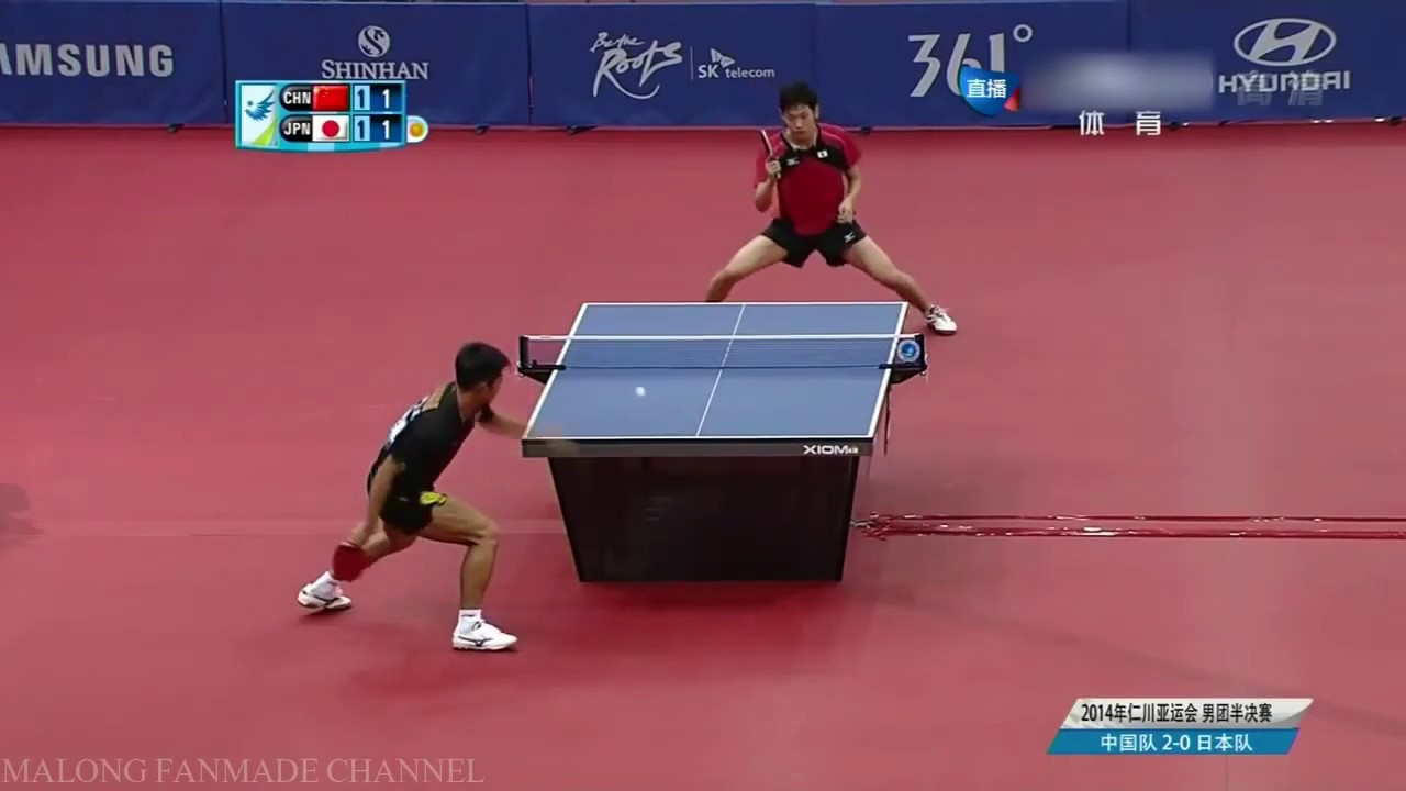 Zhang Jike vs Yuto Muramatsu | 2014 Asian Games MT-SF (HD50p)
