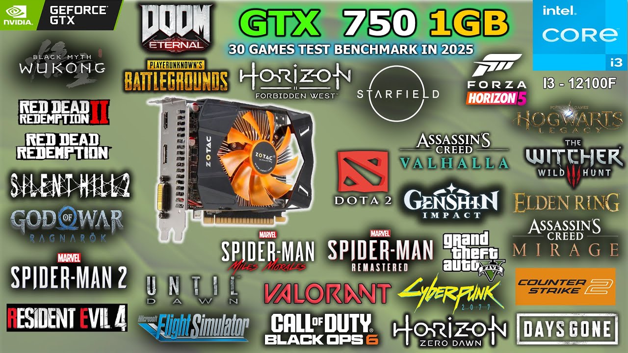 GTX 750 1GB Tested 30 Games in 2025 // Still Worth and Strong? #gtx750 #benchmark #gaming #gtx750ti
