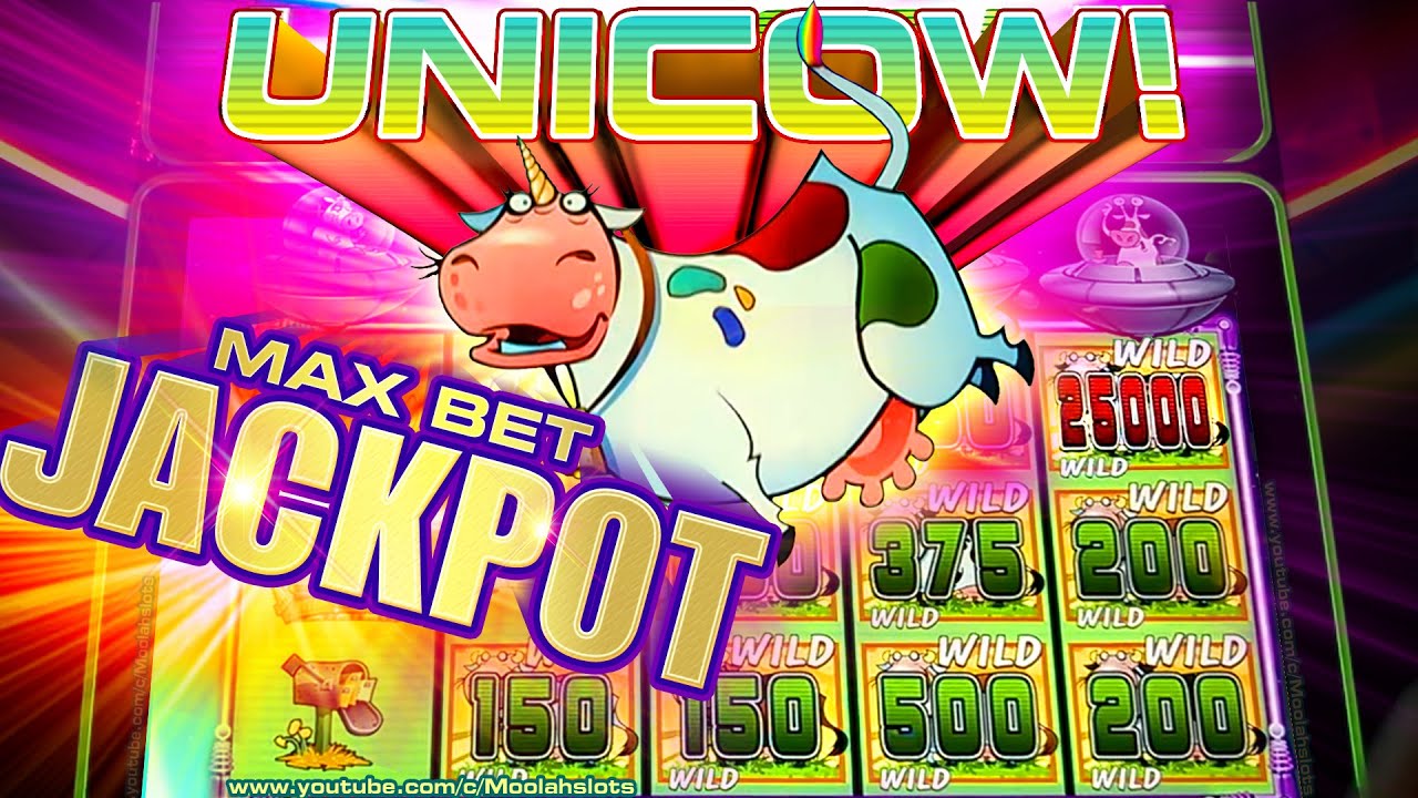 UNICOW BIG JACKPOT!!! Invaders Attack From the Planet Moolah  - We Want Our Cows Back CASINO HANDPAY