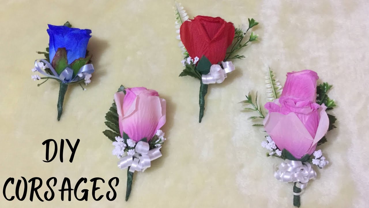 4 DIY Jamaican Style Corsages| How to make a Corsage| Graduation Corsages| Boutonnière| Bottonhole