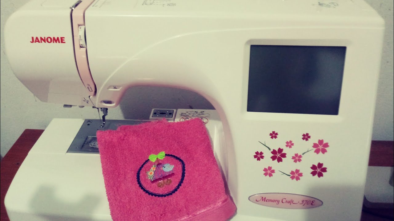 janome 370 E #bordando na toalha