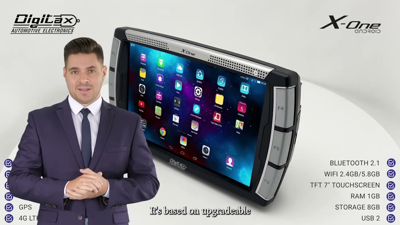 Digitax X-one Android is an ALL IN ONE powerful, compact and automotive compliant MDT