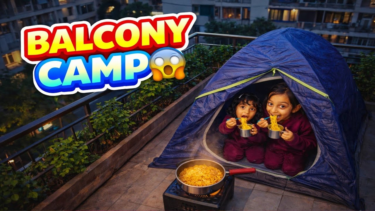 Prisha Mione Ki Maggi Wali Camping ⛺🍜 | Camping At Home | Prisha and Mione Vlogs 