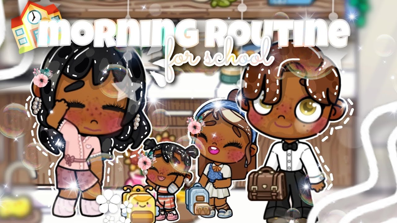 🌺 morning routine ✨ pour le premier jour d'école 🥞@missollaid#avatarworld#morninrotine#funny