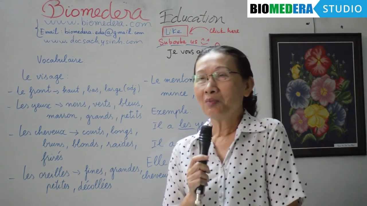 Bài 8: Từ vựng về các bộ phận trên gương mặt trong tiếng Pháp