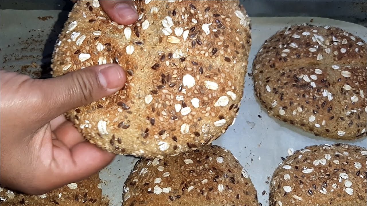 خبيزات القمح الكامل بالزرارع شهوة منو بدون دلك، بدون دقيق أبيض وسهل التحضير 👍👍