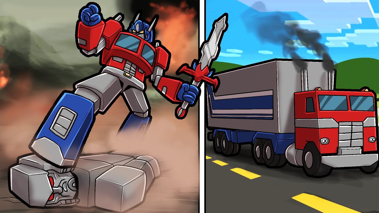 Play TRANSFORMERS in Minecraft! (Autobots vs Decepticons)
