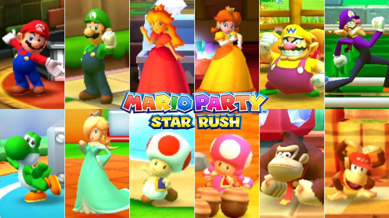 Mario Party: Star Rush // All Playable Characters [2nd Place]