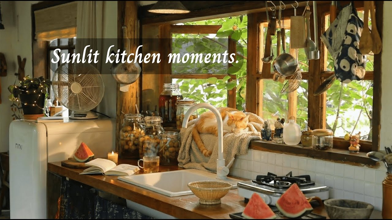 【Life, Slowly — Countryside】 Sunlit kitchen moments. — (Relaxing Playlist Music for Stress Relief)