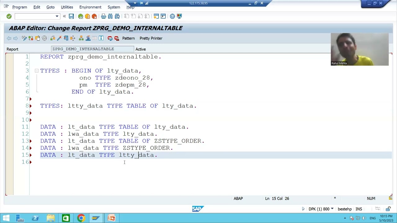 48 - ABAP Programming - Internal Table and Work Area Part4