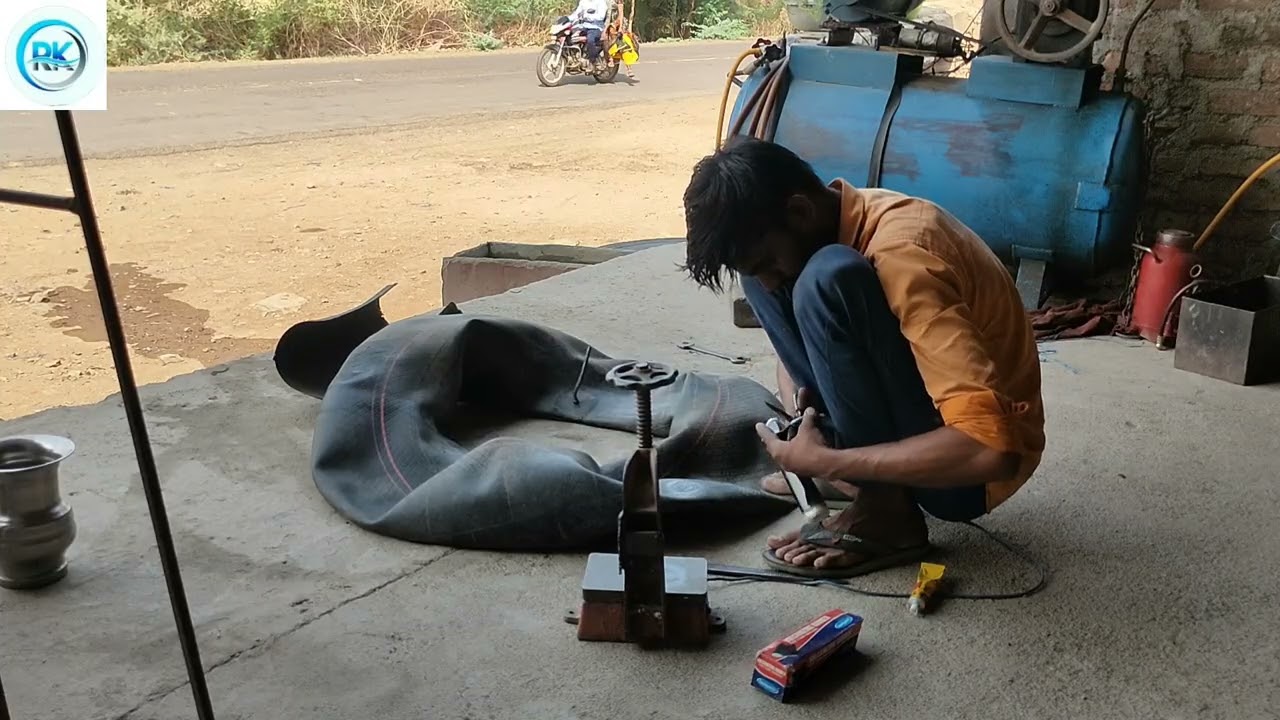 टिलोरी का टायर पंचर #automobile