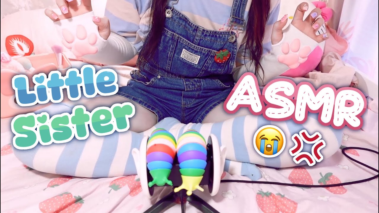 Little Sister Tingles You With Her Toys ASMR