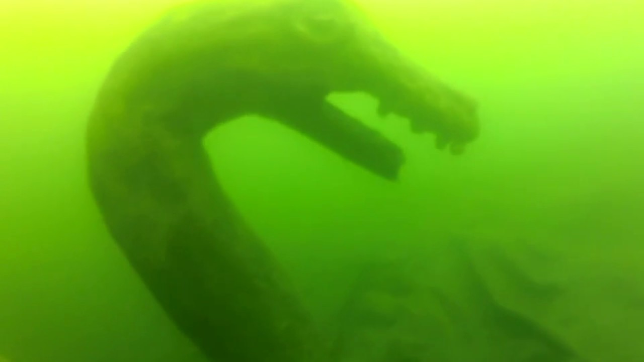 Ogopogo HIDDEN STATUE Dive Helmet walk