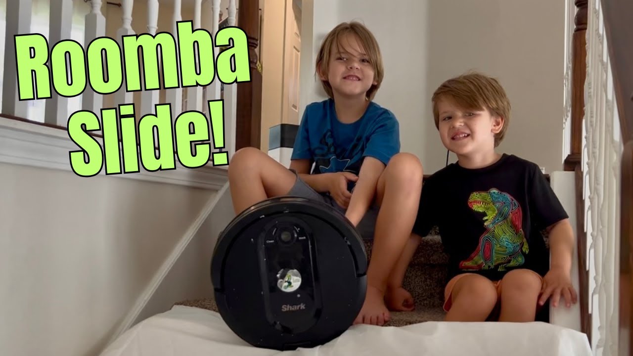 What is the FASTEST way to get Robot Vacuums downstairs? With a Roomba Slide!