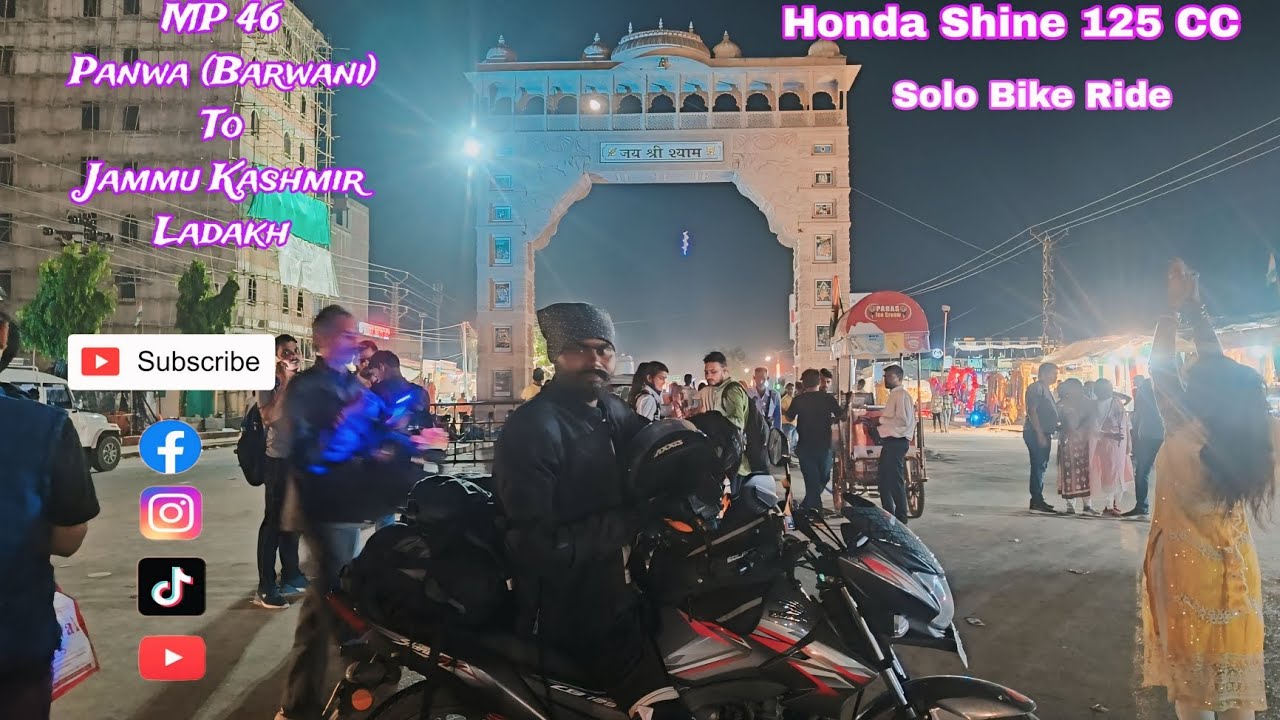 Kota To Khatu Shyam 🏍️🏍️ Solo Bike Ride MP Panwa (Barwani) Jammu Kashmir Ladakh